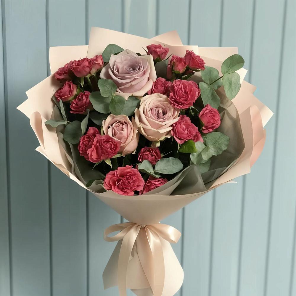 Букет цветов из: Гвоздики и Розы в Ирбите