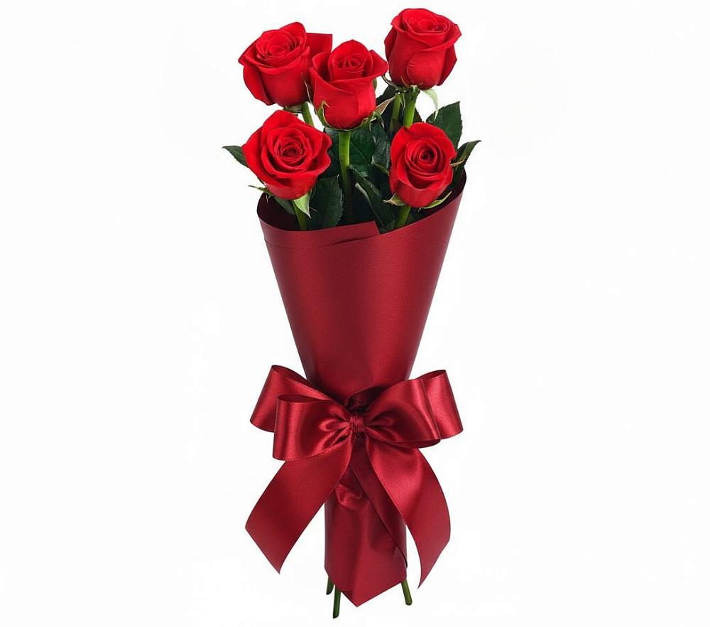 Букет 5 Красных роз Эдлесс Лав в Ирбите