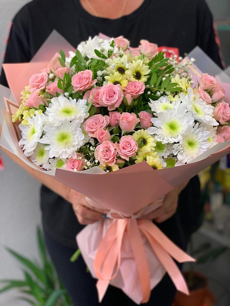 Букет цветов из: Розы и Хризантемы в Ирбите