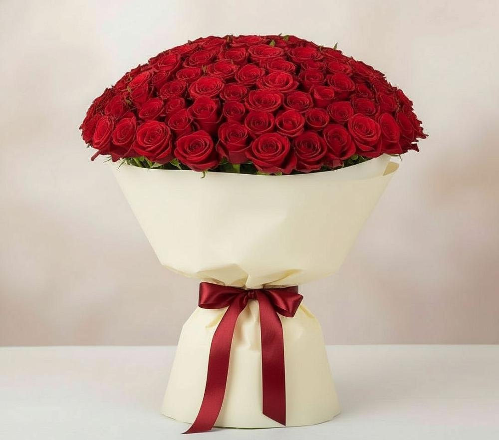 Букет 101 Красная роза Милано в Ирбите