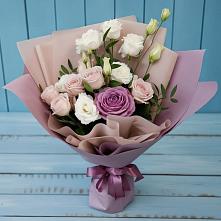Букет цветов из:  Розы и Лизиантусы в Ирбите