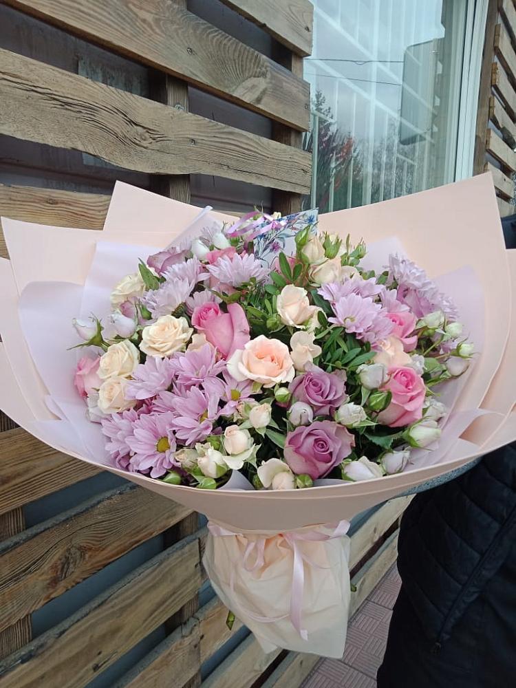 Букет цветов из: Розы и Хризантемы в Ирбите