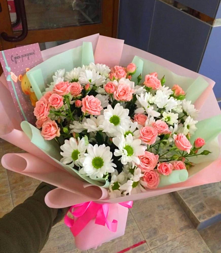 Букет цветов из: Розы и Хризантемы в Ирбите