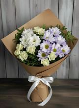 Букет цветов из:  Хризантемы и Розы #REPLACE_PRED# Ирбите