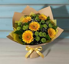 Букет цветов из:  Герберы и Хризантемы в Ирбите