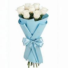 Букет 7 белых роз Проуд в Ирбите