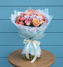 Букет цветов из:  Хризантемы и Розы #REPLACE_PRED# Ирбите