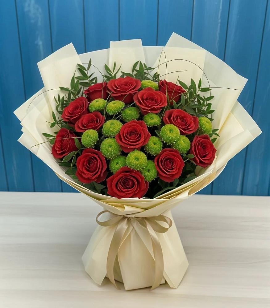 Букет цветов из: Розы и Хризантемы в Ирбите